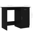 thumbnail image 4 of vidaXL Desk Black 100x50x76 cm Engineered Wood, 4 of 5