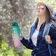 thumbnail image 3 of Rbaofujie Reusable Water Bottle Large Kettle;1l Large-Capacity Sports Water Cup, Space Cup, Graduated Color Straw Plastic Cup, Student Children's Water Bottle Plastic Water Bottles, 3 of 3