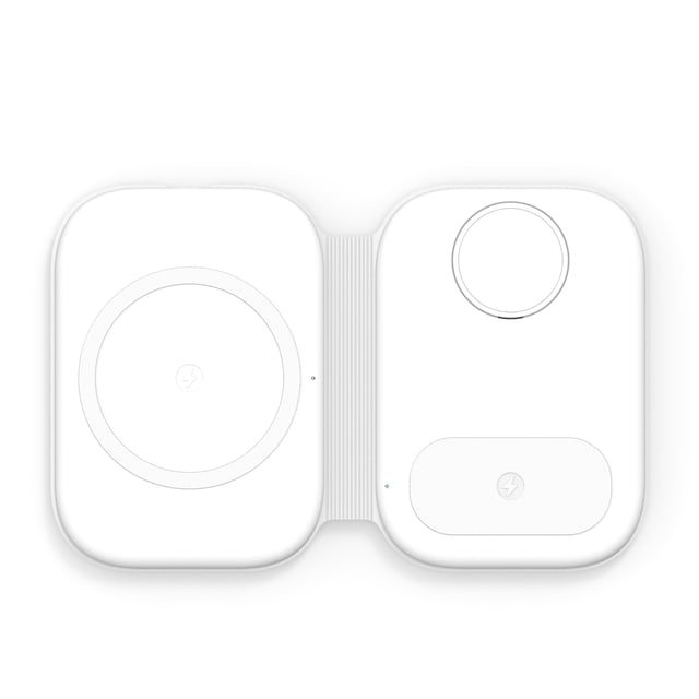 F20 Magnetic Foldable Wireless Charger 3 in 1 Charging Station 15W Fast Charging Pad for
