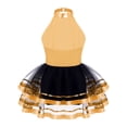 thumbnail image 2 of inhzoy Robe de Danse Ballet en Tulle à Sequins pour Filles, Performance Jazz Latine, Champagne 12, 2 of 5