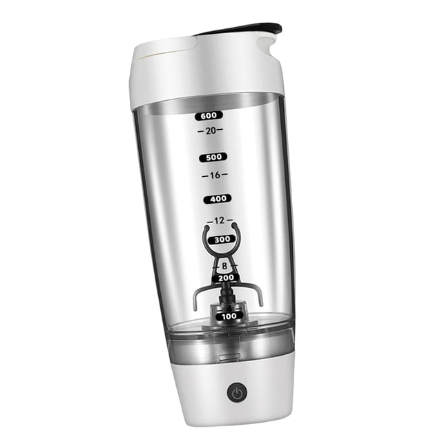 20 Bouteilles Shaker Électriques pour Protéines pour Mélanges de Protéines Sports Blanc
