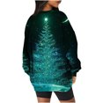 thumbnail image 4 of 2023 Chandail en Molleton de Noël pour Femmes en Solde Col Rond Mode Décontractée Manches Longues Imprimé de Noël, 4 of 5