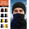 thumbnail image 3 of Black Mens Cycling Windproof Neck Cover With Double Layer Fleece Design For Skiing Sports And Winter Outdoor Activities With Adjustable Fit Free Size, 3 of 3
