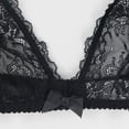 thumbnail image 2 of Sous-vêtements pour Femmes en Maille Transparente Lingerie Broderie Soutien-Gorge et String et Bas, 2 of 5