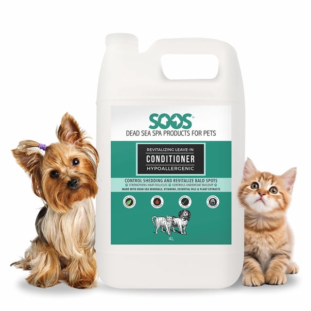 Natural Dead Sea Hypoallergenic Revitalizing Leave-In Pet Conditioner - Soos Pets