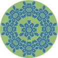 thumbnail image 1 of Ahgly Company Machine Washable Indoor Round Transitional Aquamarine Stone Green Area Rugs, 3' Round, 1 of 7