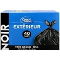thumbnail image 3 of Great Value Sacs à Ordures Extérieurs Très Grands, 135L, 40sacs, 3 of 4
