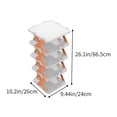 thumbnail image 3 of TopLLC Shoe Rack Organizer Fashion Scandinavian Style Household Storage Shelves Multilayer Detachable Living Room Dormitory Organizing Rack DIY Simplistic Shoe Racks Plastic Five Tier DIY Simple Shelf, 3 of 6