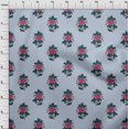 thumbnail image 3 of oneOone Viscose Chiffon Fabric Leaves & Floral Block Printed Craft Fabric BTY 42 Inch Wide, 3 of 4