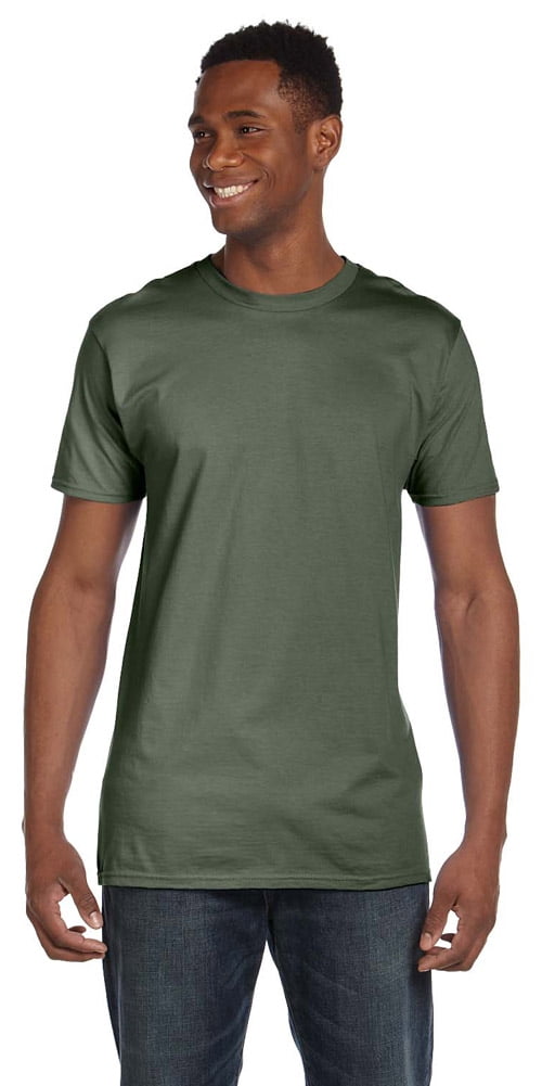 Hanes 4980 Nano Cotton T-Shirt - Fatigue Green - Small