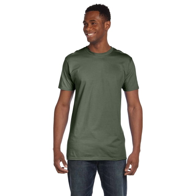 Hanes 4980 Nano Cotton T-Shirt - Fatigue Green - Small