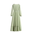 thumbnail image 3 of Gspmoly Robes pour Femmes, Robe Décontractée Mode pour Femmes à Col Rond à Manches Longues, Robe Longue à Taille, Robes de Mariage pour Femmes Offres du Jour, 3 of 6