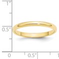 thumbnail image 3 of 10KY 2.5mm Half Round Band Size 5.5 Size 5.5, 3 of 3