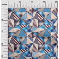 thumbnail image 2 of oneOone Georgette Viscose Navy Blue Fabric Check Patchwork Sewing Material Print Fabric By The Yard 42 Inch Wide, 2 of 5