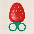 thumbnail image 2 of MasteelfCA Strawberry Shape Creative Fruit Shape Scissors Refrigerator Paste Art Scissors Stainless Steel Children Safety Iron Suction Scissors Red Color, 2 of 8
