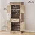 thumbnail image 3 of HOMCOM Kitchen Pantry Storage Cabinet with Open Shelf Adjustable Shelving, 3 of 10