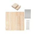 thumbnail image 1 of veasfak Crochet Board with 20 Pin Wood Professional Easy to Use Embroidery Blocking Mats, 1 of 9