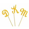 thumbnail image 2 of Darling Souvenir Custom Initials Wedding Cupcake Toppers Personalized Party Dessert Decorations - Pack Of 20, 2 of 3