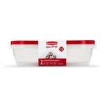 Rubbermaid TakeAlongs Serving Contenants de stockage des aliments en bol, 4.4 L (1.1 Gallon), Tint Chili