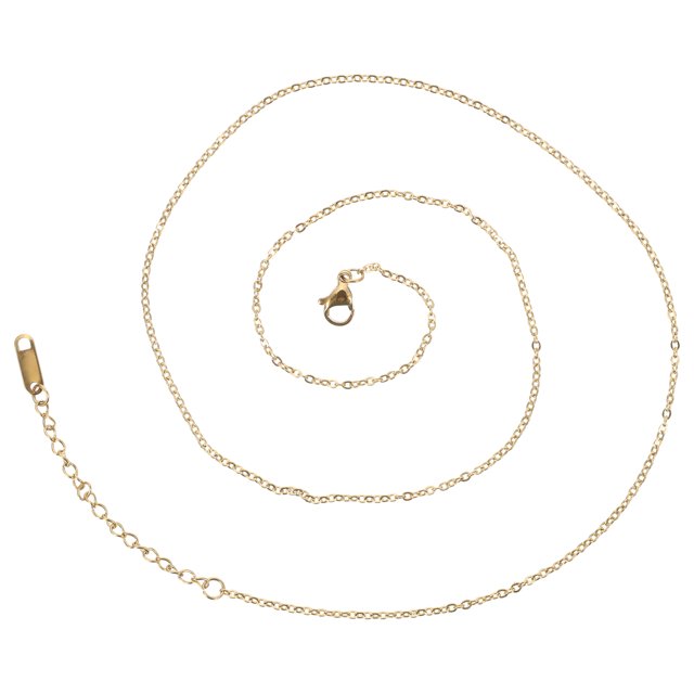 Miangastore Chaîne en Acier Inoxydable Dorée 1Pcs 19.7x0.08 Po Projets d'Artisanat