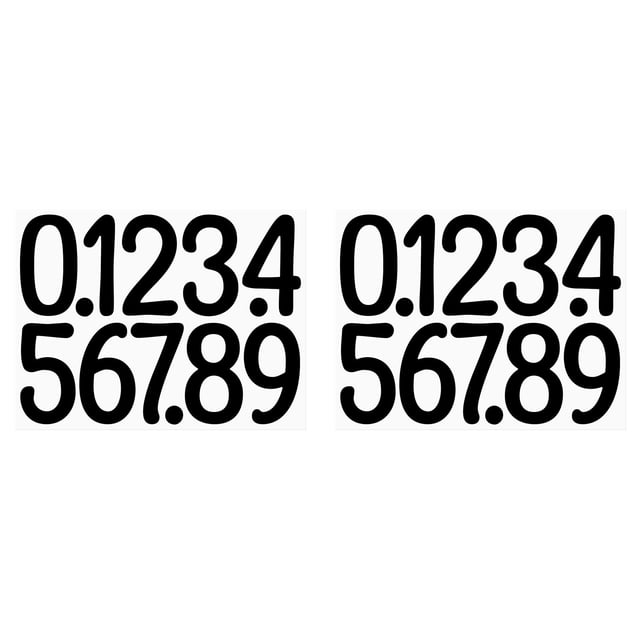 4 Inch Large Size Number Stickers, 2 Sheets Self Adhesive House Numbers for Mailbox, Trash Cans - Waterproof Vinyl Numbers Sticker, for Easy Backing Peeling, Bold and Easy-to-Read House Number Labels