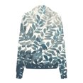 thumbnail image 4 of 50 % de Rabais Liquidation Chandail en Molleton Surdimensionné pour Femmes 2023 Mode Automne Hiver Imprimé Feuille Décontracté Sports Col Rond Survêtements Manches Longues Col à Revers Fermeture Éclair Chandails à Capuchon, 4 of 5