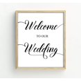 thumbnail image 1 of Welcome To Our Wedding Sign, Wedding Welcome Sign, Party Print Dcor (Frame Not Included), 1 of 1