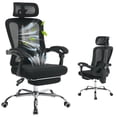 thumbnail image 1 of GloryStar Ergonomic High-Back Mesh Office Chair with Footrest, Adjustable Lumbar Support and Headrest, 1 of 8