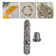 thumbnail image 4 of Embossed Sewing Thimble Case European Style Storage Sewing Metal Cross Stitch Option 3, 4 of 8