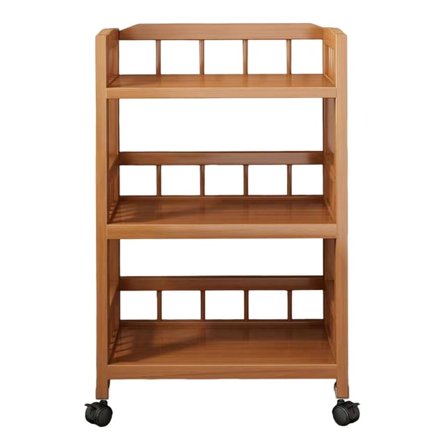 DOLITY Bamboo Corner Shelf 3 Tier Storage Cabinet Low Bedside Table Corner Shelf Corner 35cmx30cmx75cm