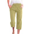 thumbnail image 1 of Women Comfortable High Waisted Wide Leg Pants Drawstring Elastic Trousers Comfy Straight Leg Long Pants With Pockets, 1 of 5