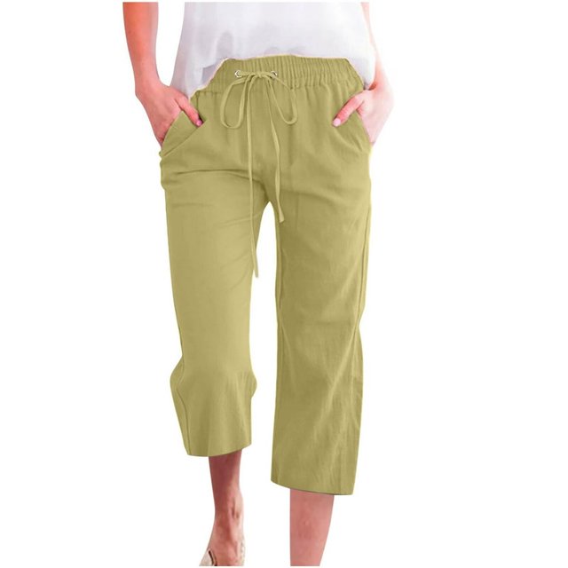 Women Comfortable High Waisted Wide Leg Pants Drawstring Elastic Trousers Comfy Straight Leg Long Pants With Pockets