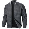 thumbnail image 3 of RXIRUCGD Man Solid Color Zipper Stand Collar Hoodie Coat, Dark Gray, Size: L, 3 of 6