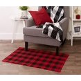 thumbnail image 4 of Design Imports CAMZ11259 Tapis en Chiffon à Carreaux Rouge et Noir, 26 x 40 cm, 4 of 6