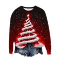 thumbnail image 2 of UPPADA Chandails de Noël pour Femmes, Imprimé d'Arbre de Noël, Chandail à Manches Longues, Hauts à Enfiler, Automne, Chandail Confortable, Chandail à Col Rond de Noël, Liquidation 2024, Articles en Liquidation, 2 of 4