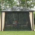 thumbnail image 1 of Outsunny Gazebo à toit dur de 12 pi x 10 pi, 1 of 1