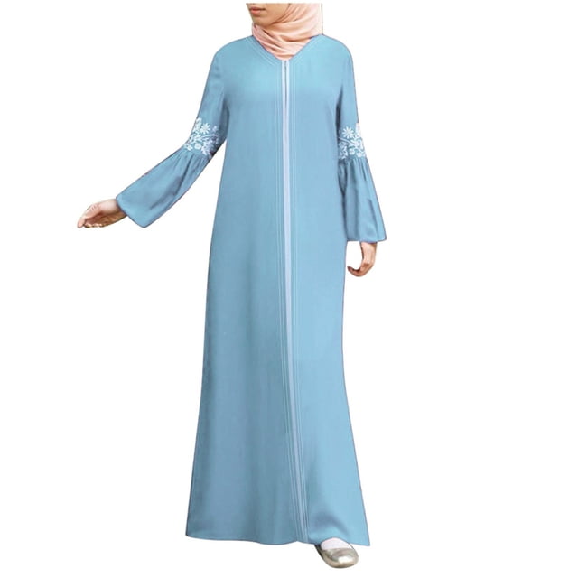 Catégorie de Produit Robe / Titre du Produit Abaya Robes à Imprimé Floral Long Caftan pour Femmes Tenue