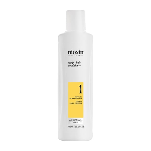 Nioxin Revitalisant pour Cuir Chevelu + Épaississement des Cheveux System 1, pour Cheveux Naturels avec Clairsemence, 10,1 fl oz (l'Emballage Peut Varier)