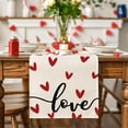 thumbnail image 4 of Boovnll Valentines Day Table Runner, 13x47" Valentine's Day Printing Table Runner, Valentines Table Runner for Holiday Kitchen Dining Table, Party Decor, Valentines Day Decorations, 4 of 6