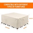 thumbnail image 4 of Rectangle Fire Pit Guard, Outdoor Waterproof Heavy Duty Waterproof Cover, Patio Furniture Covers Rectangle, Durable Material for Patio, Weatherproof Furniture Covering, 4 of 5