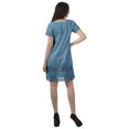 thumbnail image 3 of Moomaya Tunique à Manches Courtes Robes de Cocktail pour Femmes Robe en Coton Uni Extensible, 3 of 5