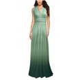 thumbnail image 1 of UPPADA Robe de Soirée pour Femmes à Paillettes avec Franges et Pampilles, Robe Fluide en Mousseline, Encolure Carrée, Coupe Ajustée, Robes d'Invitée de Mariage, Froncée, Extensible, Fente Latérale Irrégulière, Aubaines, 1 of 6