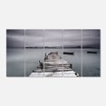 thumbnail image 2 of Design Art - Pier and Boats at Seashore, 2 of 3