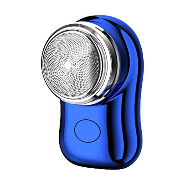 Mini Shaver Beard Trimmer Washable Head Easy to Use Compact Hair Remover Trimmer blue
