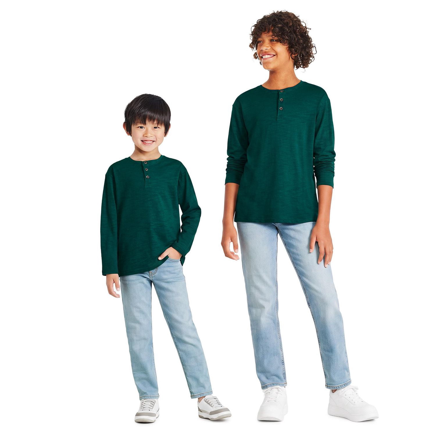 George Boys' Long-Sleeve Henley T-Shirt