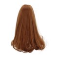 thumbnail image 2 of Long Fake Hair, High Temperature Wire Mesh  Design  Elasticity Toy Doll  Natural And Fit With Neat Bangs For 21-24cm Simulation Dolls Light Brown, 2 of 8