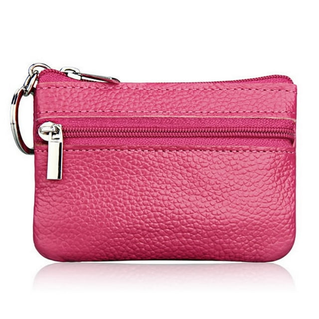 MesaSe ESTONE Soft Men Card Coin Key Holder Zip Genuine Leather Wallet Pouch Bag Purse