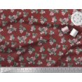 thumbnail image 2 of Soimoi Modal Satin Fabric Leaves & Rose Floral Decor Fabric Printed Yard 42 Inch Wide, 2 of 3