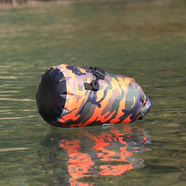 Langgg Small 2L Waterproof Dry Bag Crossbody Shoulder Bag for Kayaking Orange
