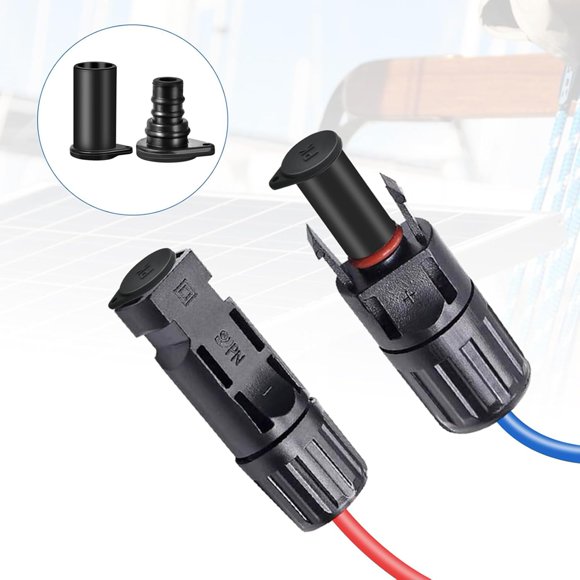 50 Pairs Solar Panel Connector Caps, Dustproof Solar Connector Caps, ResistantMale & Female Cap for Solar Connectors
